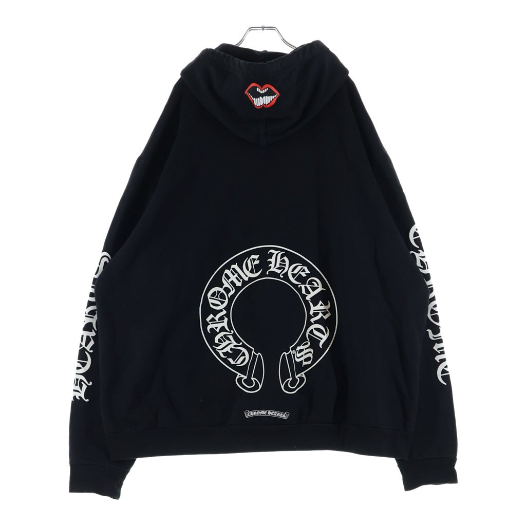 CHROME HEARTS(クロムハーツ) ×MATTY BOY CHOMPER SWTSHRT HD PLVR ×マッティボーイ チョンパー ホースシューフーディ プルオーバースウェットパーカー ブラック