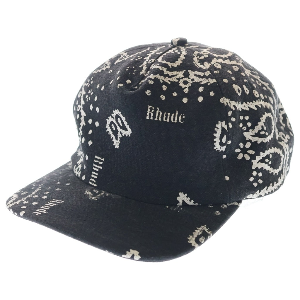 RHUDE(ルード) Bandana Baseball Cap バンダナ柄 ベースボールキャップ ブラック
