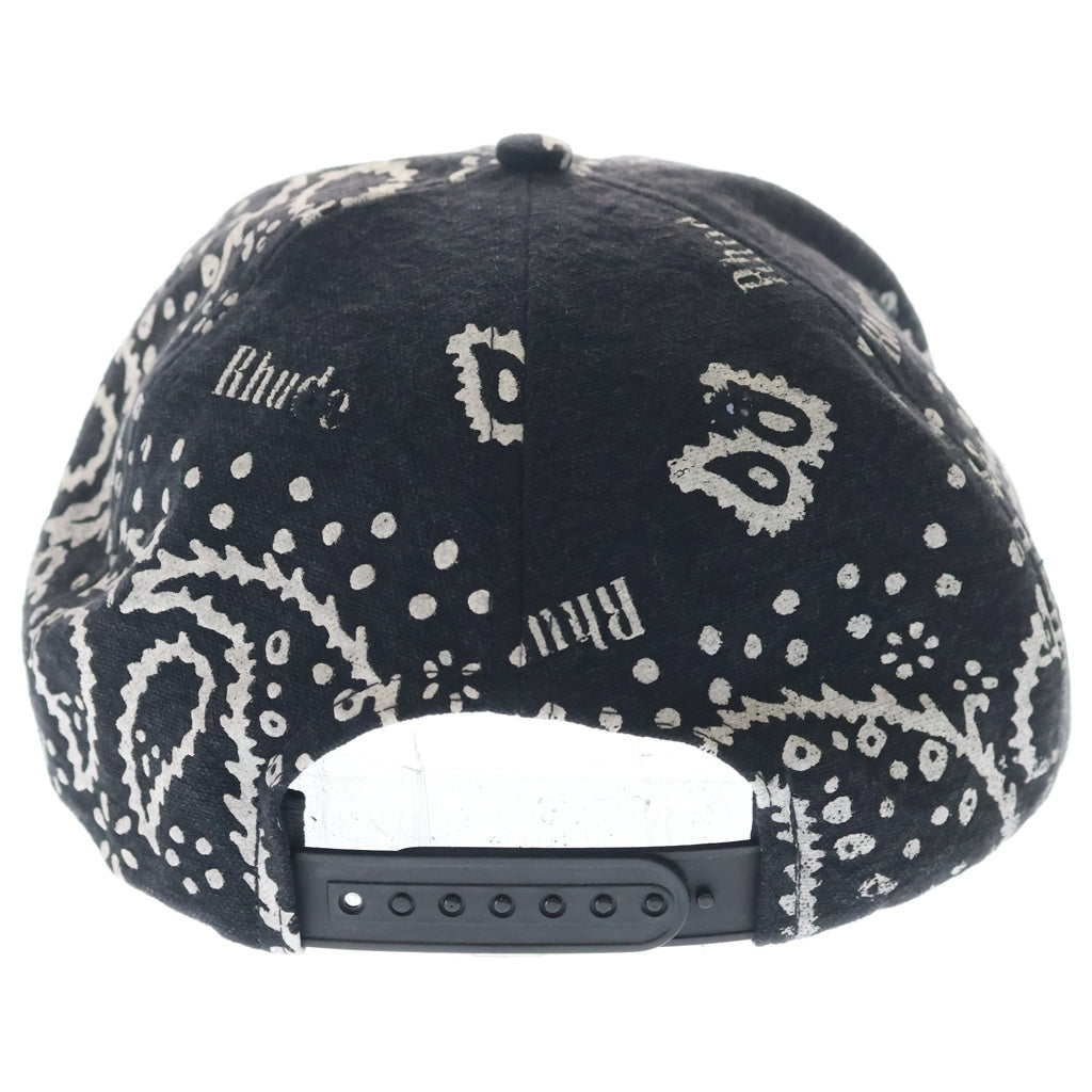 RHUDE(ルード) Bandana Baseball Cap バンダナ柄 ベースボールキャップ ブラック