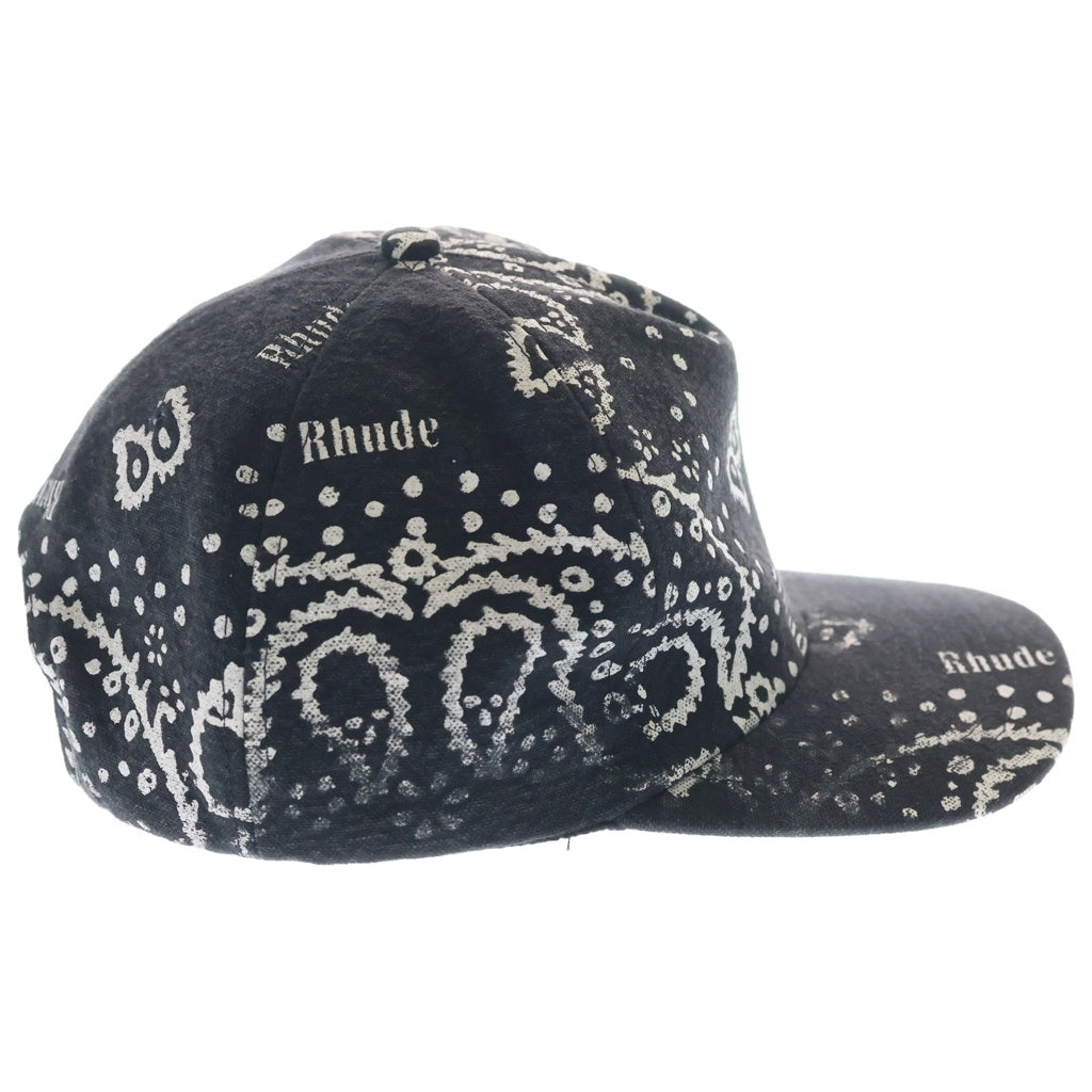 RHUDE(ルード) Bandana Baseball Cap バンダナ柄 ベースボールキャップ ブラック