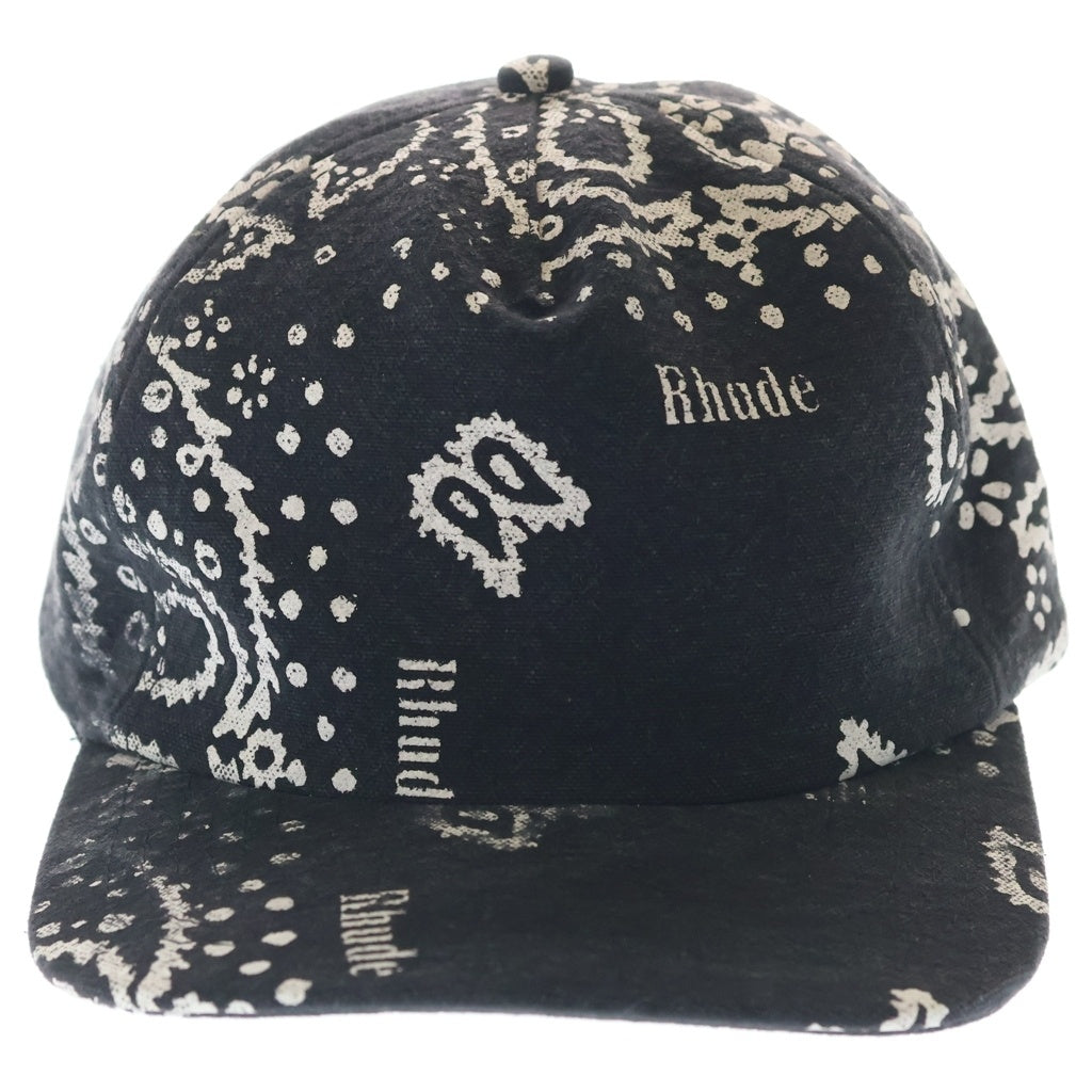 RHUDE(ルード) Bandana Baseball Cap バンダナ柄 ベースボールキャップ ブラック