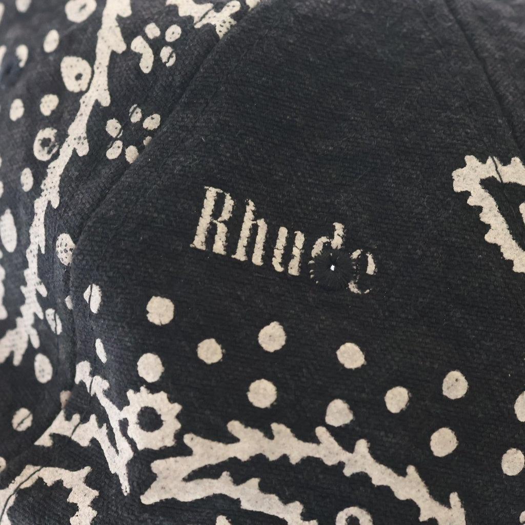 RHUDE(ルード) Bandana Baseball Cap バンダナ柄 ベースボールキャップ ブラック