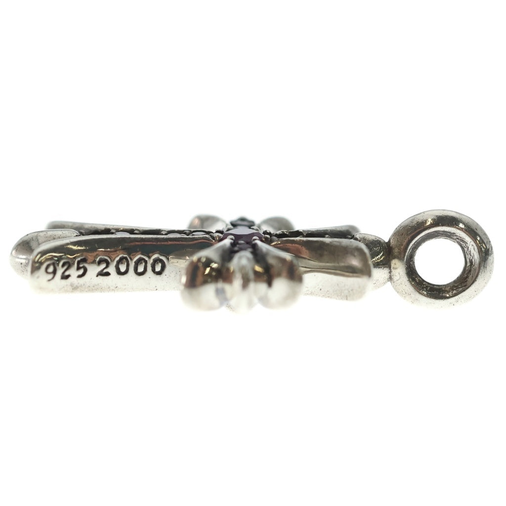 CHROME HEARTS(クロムハーツ) TNY CRSF P RUBY タイニーファットクロス PAVEルビー ペンダント ネックレストップ シルバー