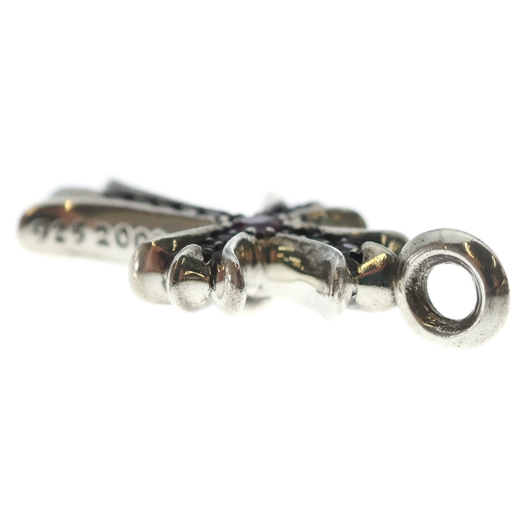 CHROME HEARTS(クロムハーツ) TNY CRSF P RUBY タイニーファットクロス PAVEルビー ペンダント ネックレストップ シルバー