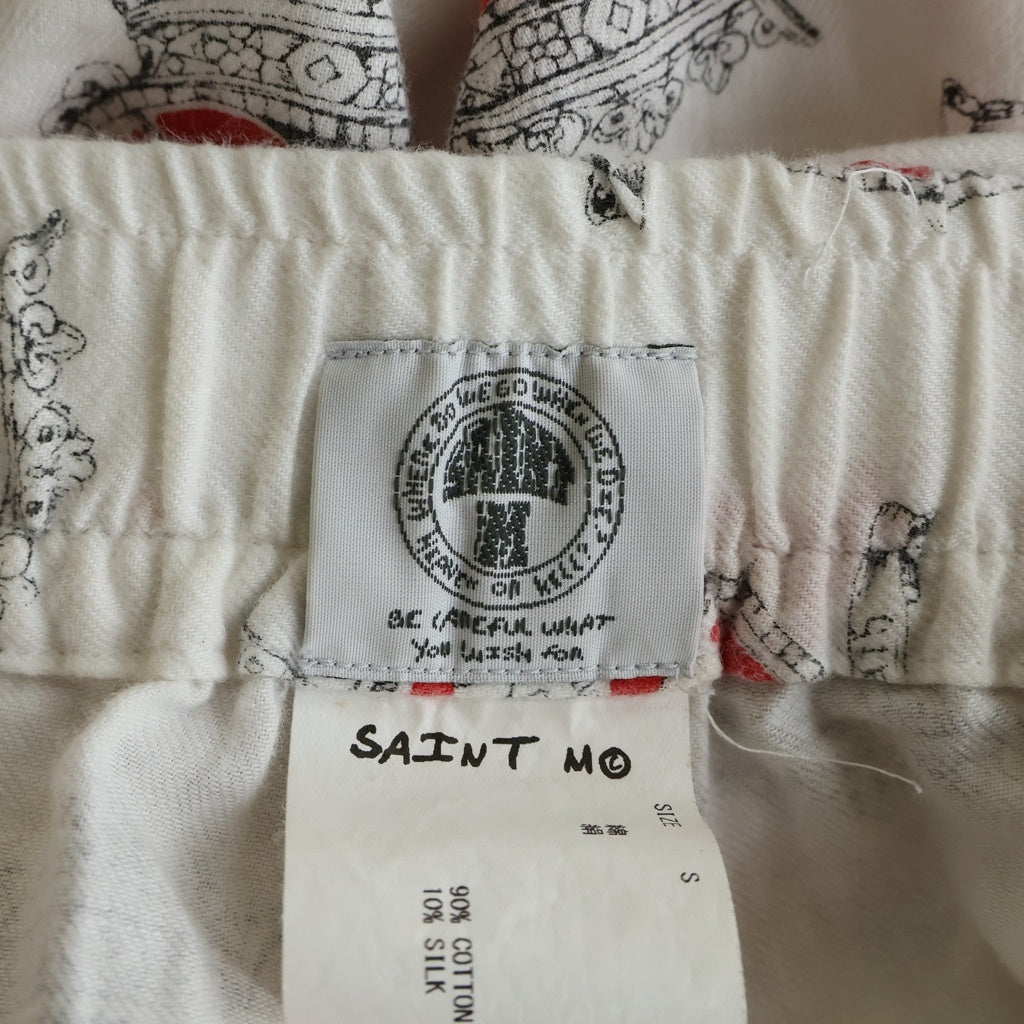 SAINT MICHAEL セントマイケル 21SS PJ PANTS ハート総柄 パジャマパンツ ホワイト SM-S21-0000-032 SAINT MICHAEL(セントマイケル) 21SS PJ PANTS ハート総柄 パジャマ