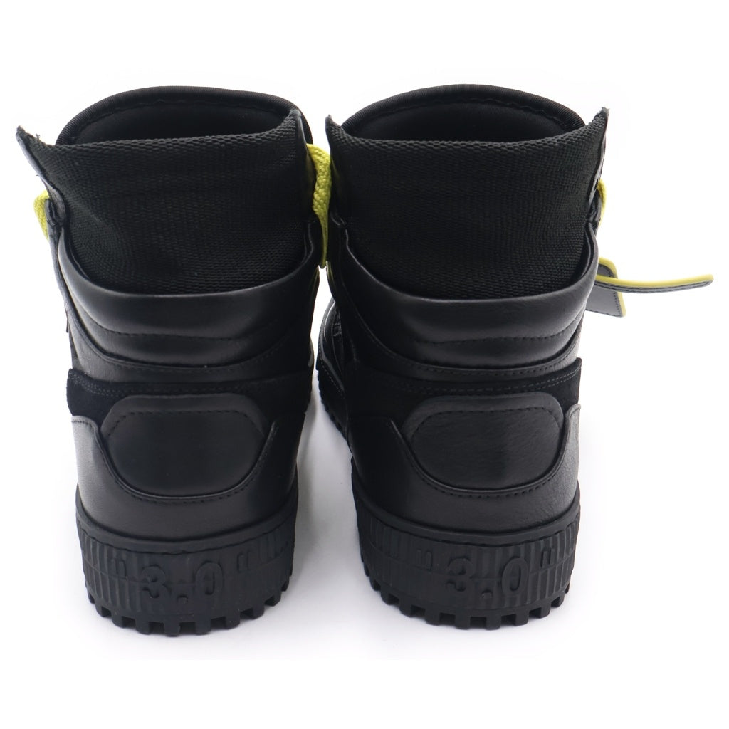 OFF-WHITE(オフホワイト) 24SS 3.0 OFF COURT CALF LEATHER オフコート カーフレザー ハイカットスニーカー ブラック OMIA065S24LEA0041019