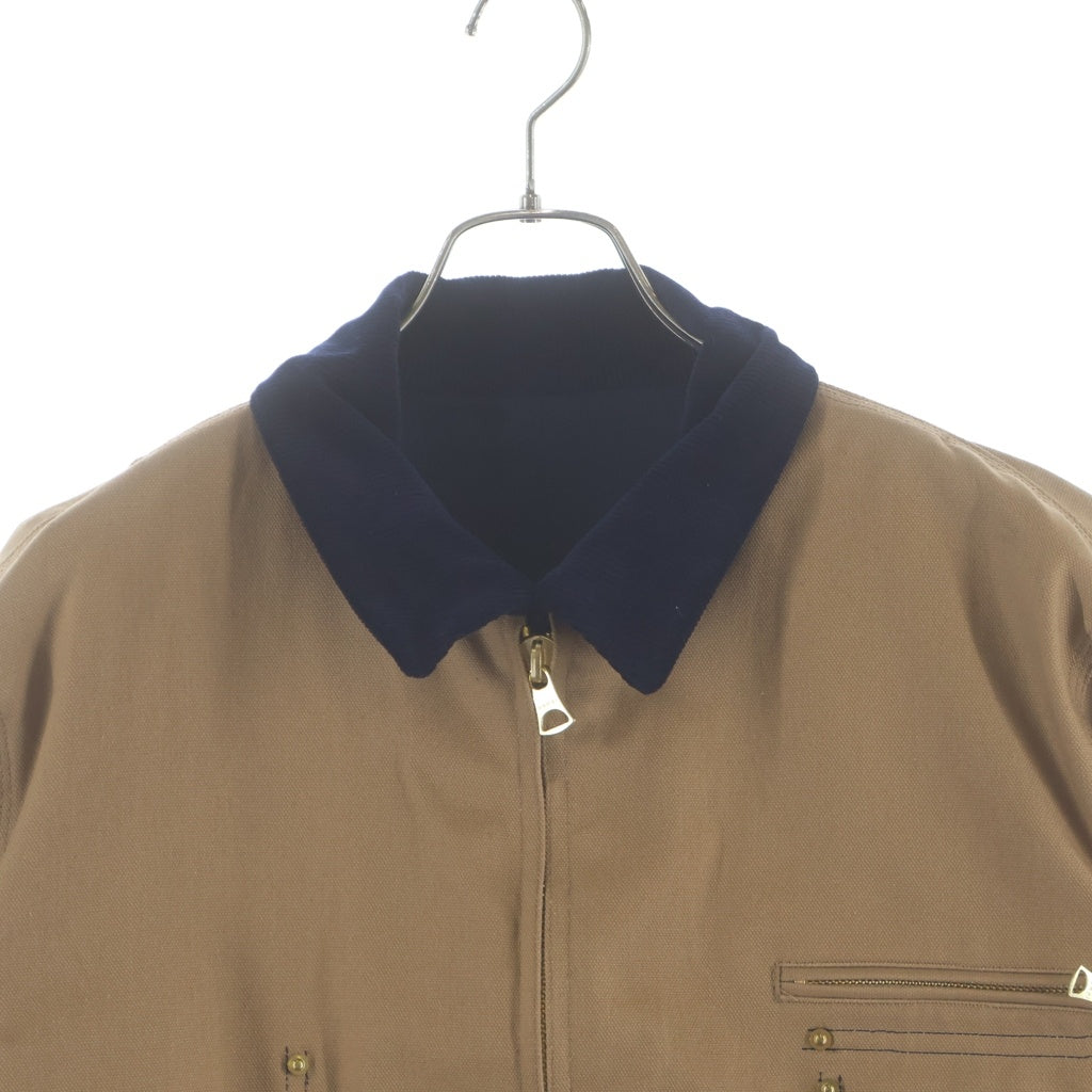 Sacai(サカイ) 24SS ×Carhartt WIP Reversible Jacket ×カーハート リバーシブルジャケット 襟コーデュロイ ジップアップブルゾン ベージュ/ネイビー 24-03391M