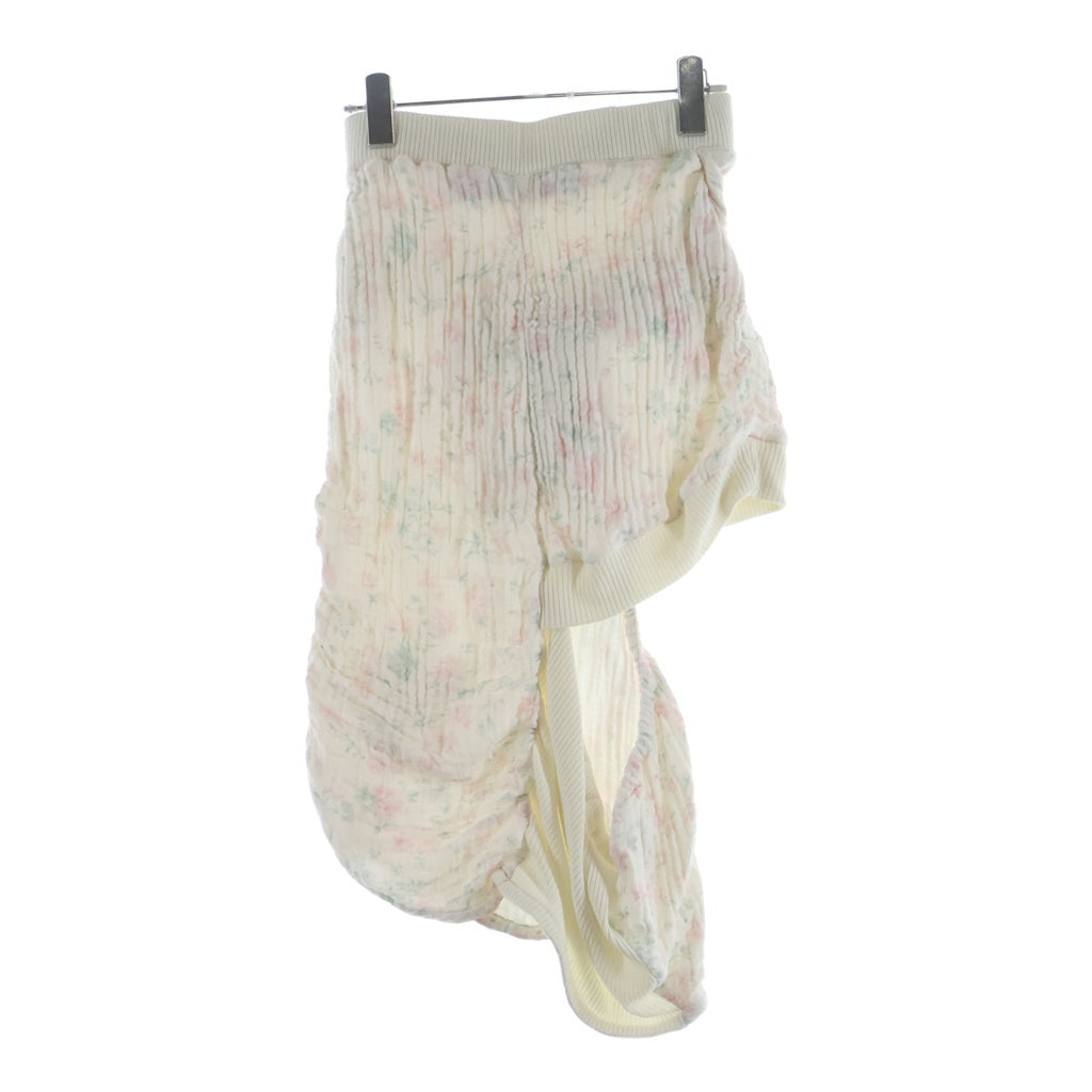 NO BRAND(ノーブランド) OPEN YY オープン ワイワイ FLORAL BLANKIE CUTOUT SKIRT フローラル ブランケットカットアウトスカート ホワイト レディース YY261SK004
