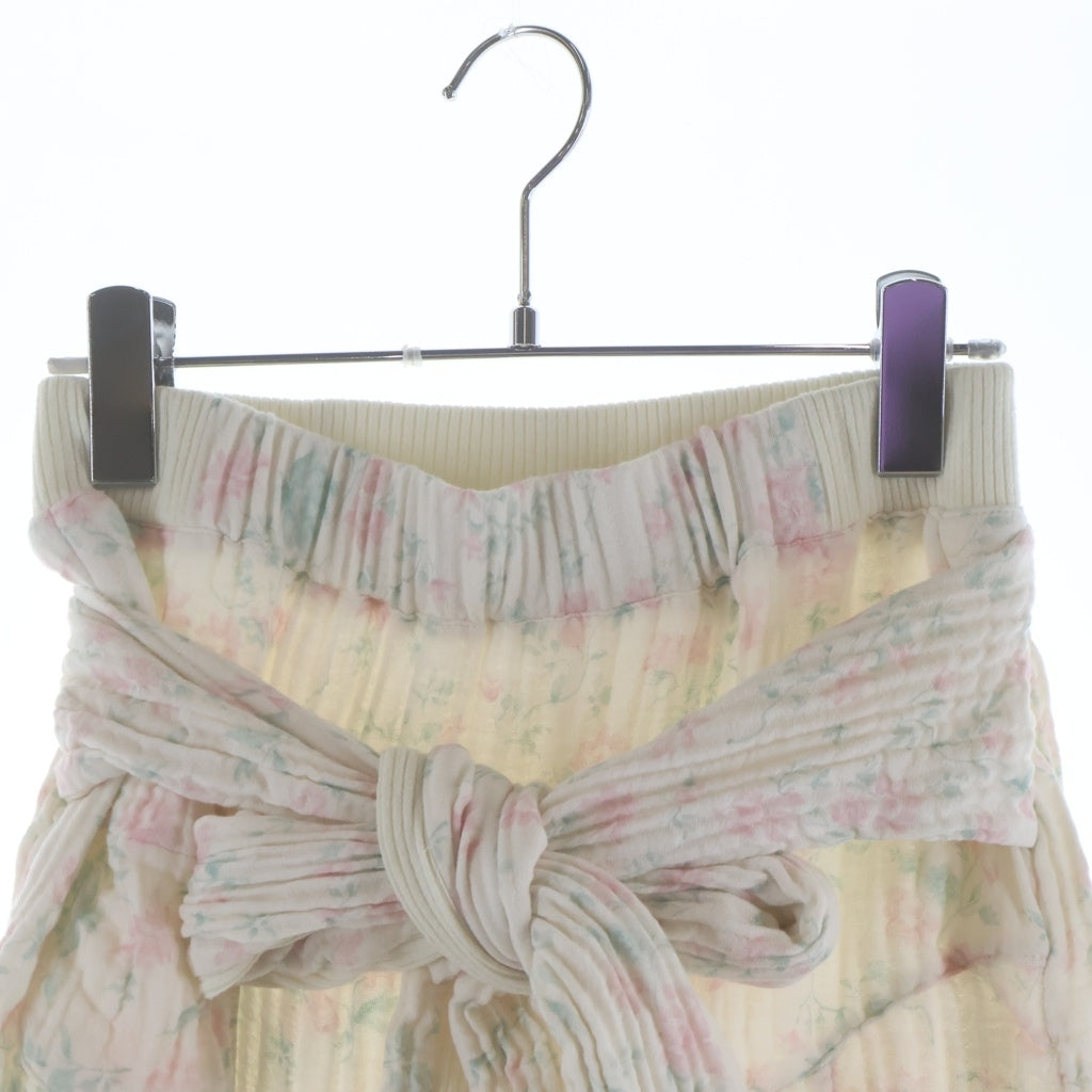 NO BRAND(ノーブランド) OPEN YY オープン ワイワイ FLORAL BLANKIE CUTOUT SKIRT フローラル ブランケットカットアウトスカート ホワイト レディース YY261SK004