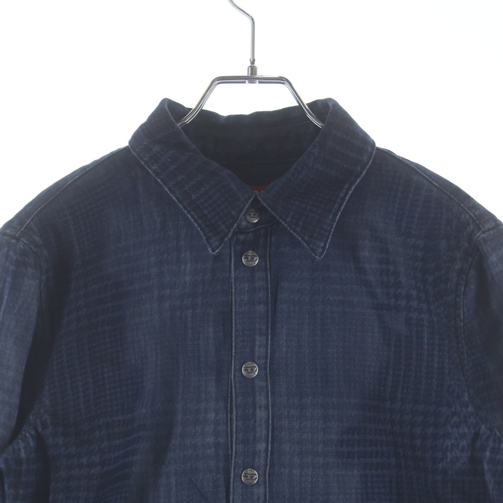 DIESEL(ディーゼル) DE-EAZY DRESS-S デニムシャツドレス フルスナップボタンワンピース インディゴ レディース 09N84