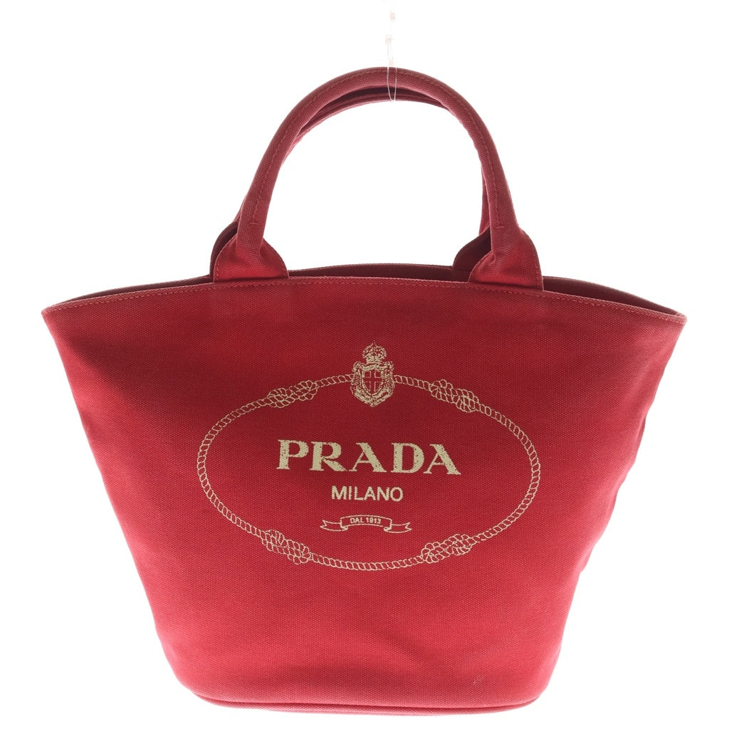 PRADA(プラダ) ハンドバッグ カナパ キャンバス レッド レディース 1BG186