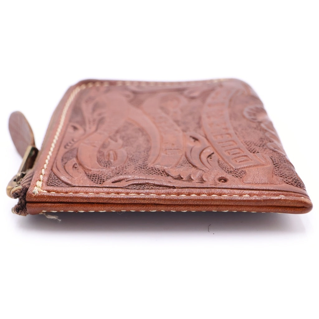 RRL(ダブルアールエル) Leather Coin Case レザーコインケース カービング ブラウン