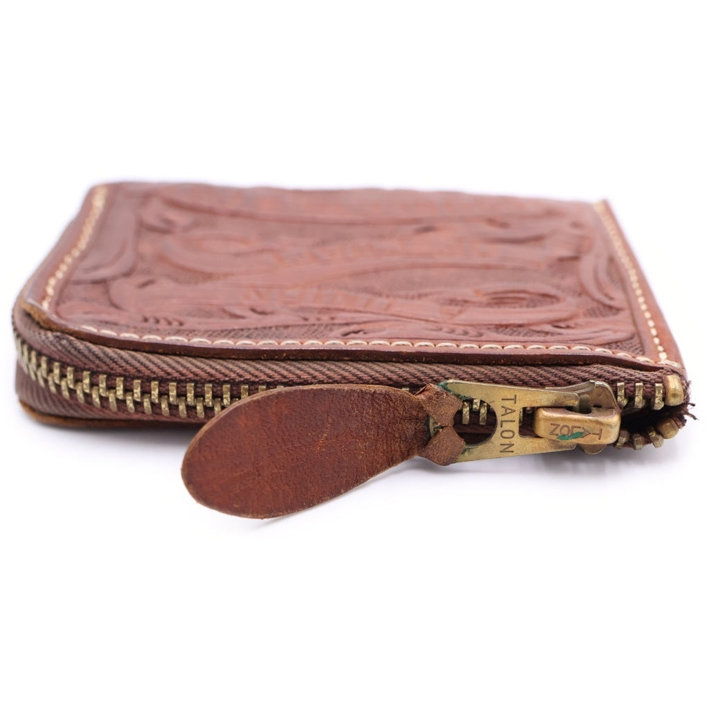 RRL(ダブルアールエル) Leather Coin Case レザーコインケース カービング ブラウン