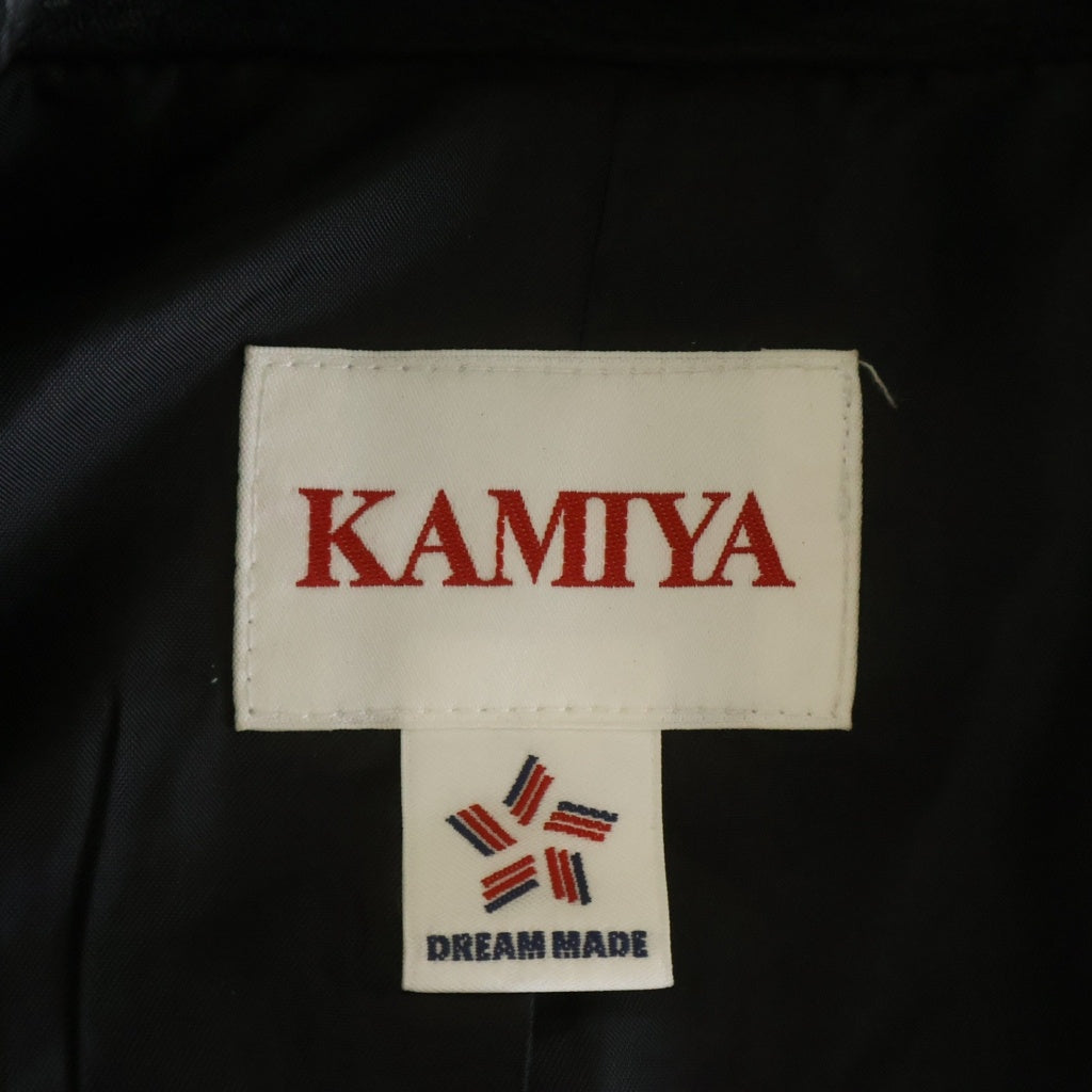 KAMIYA(カミヤ) Distressed Leather Biker Jackt デストロイ レザー バイカー ジャケット ライダース ダブル ブラック G16BL011