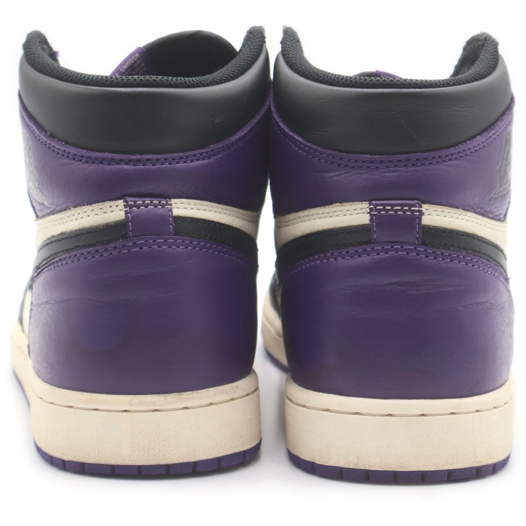 NIKE(ナイキ) AIR JORDAN1 RETRO HIGH OG エアジョーダン1 コートパープル ハイカットスニーカー ホワイト/パープル US10.5/28.5cm 555088-501