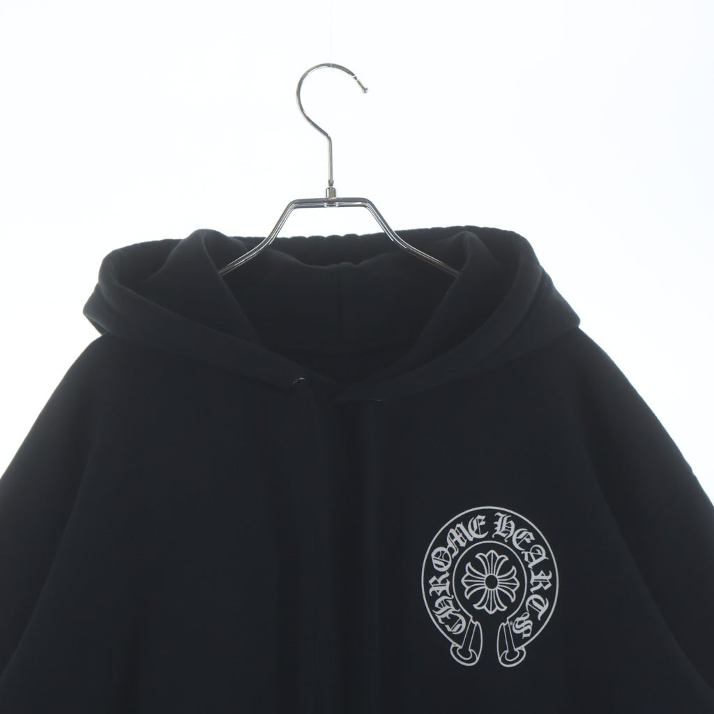 CHROME HEARTS(クロムハーツ) Multicolor Sleeve Logo Horseshoe Pullover Hoodie マルチカラー スリーブホースシューロゴ プルオーバーパーカー フーディー ブラック