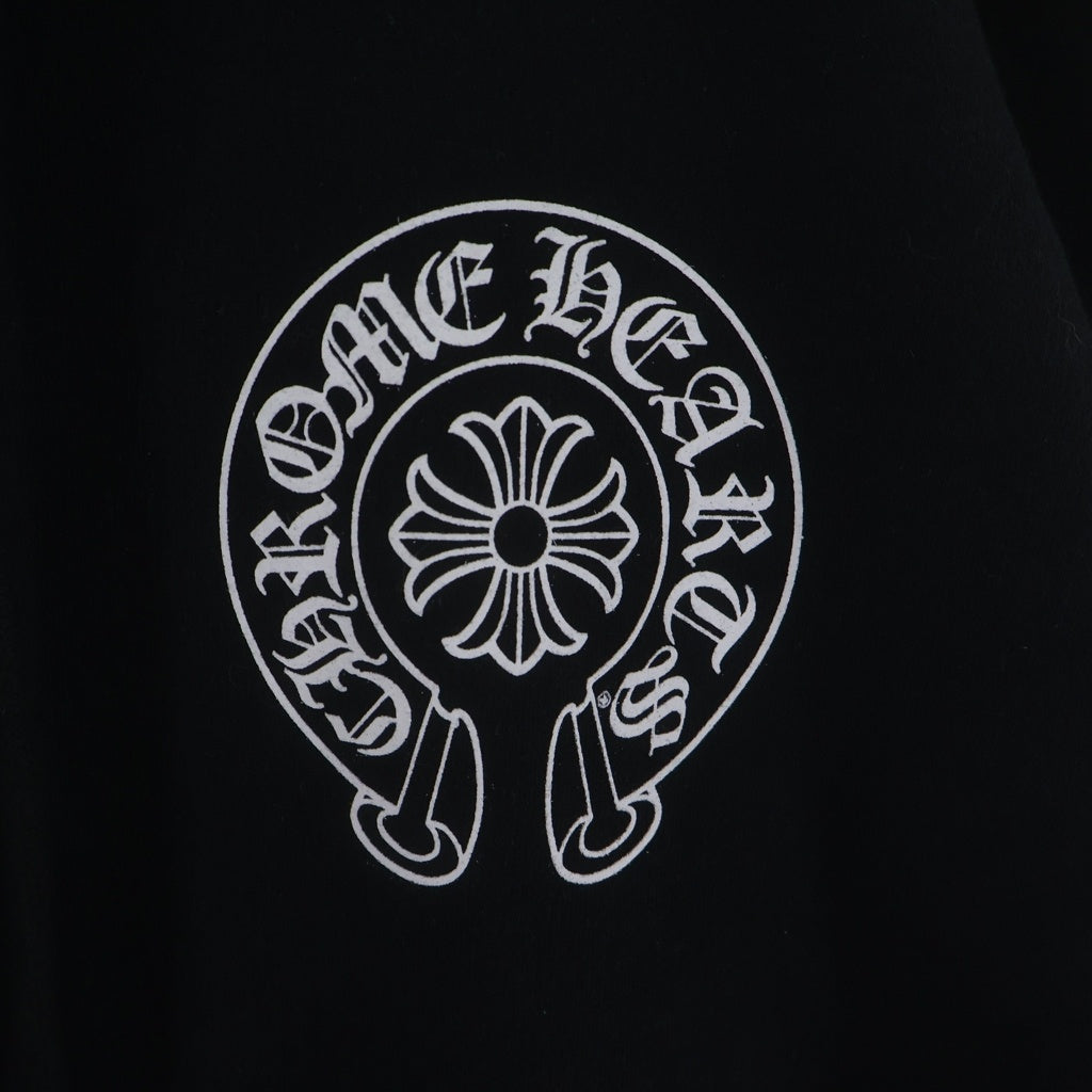 CHROME HEARTS(クロムハーツ) Multicolor Sleeve Logo Horseshoe Pullover Hoodie マルチカラー スリーブホースシューロゴ プルオーバーパーカー フーディー ブラック