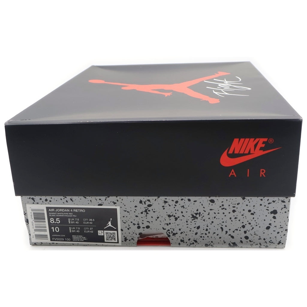 NIKE(ナイキ) AIR JORDAN 4 RETRO FV5029-100 エアージョーダン4 レトロ ハイカットスニーカー ホワイト US8.5/26.5cm