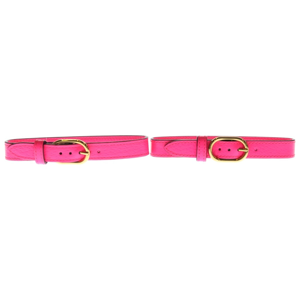 GUCCI(グッチ) ダイアナ用 ロゴ入り レザーベルト ピンク 2つセット 655661 レディース