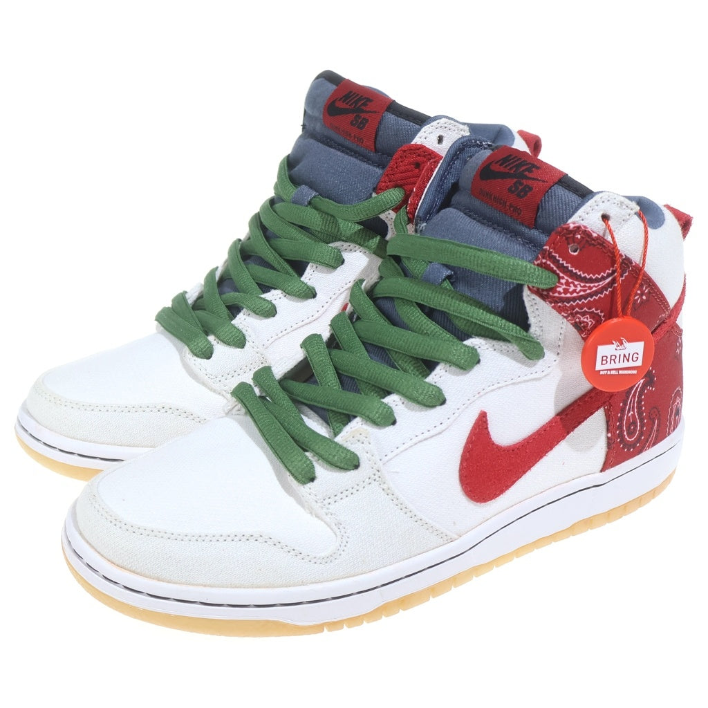 NIKE(ナイキ) DUNK HIGH CHEECH & CHONG 305050-100 ダンクハイ チーチ&チョン ハイカットスニーカー シューズ ホワイト/レッド US8/26cm