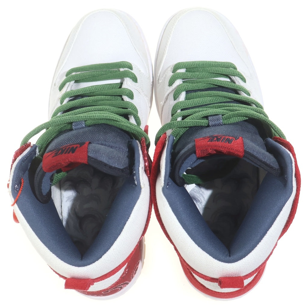 NIKE(ナイキ) DUNK HIGH CHEECH & CHONG 305050-100 ダンクハイ チーチ&チョン ハイカットスニーカー シューズ ホワイト/レッド US8/26cm