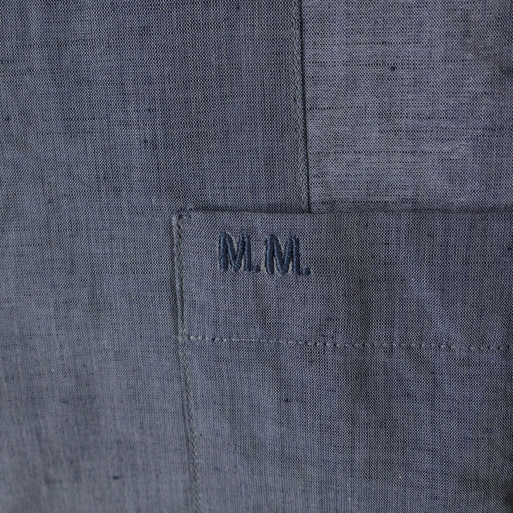 Maison Margiela(メゾンマルジェラ) オープンカラー ボウリングシャツ リネン 半袖シャツ インディゴ S50DL0507 S54670