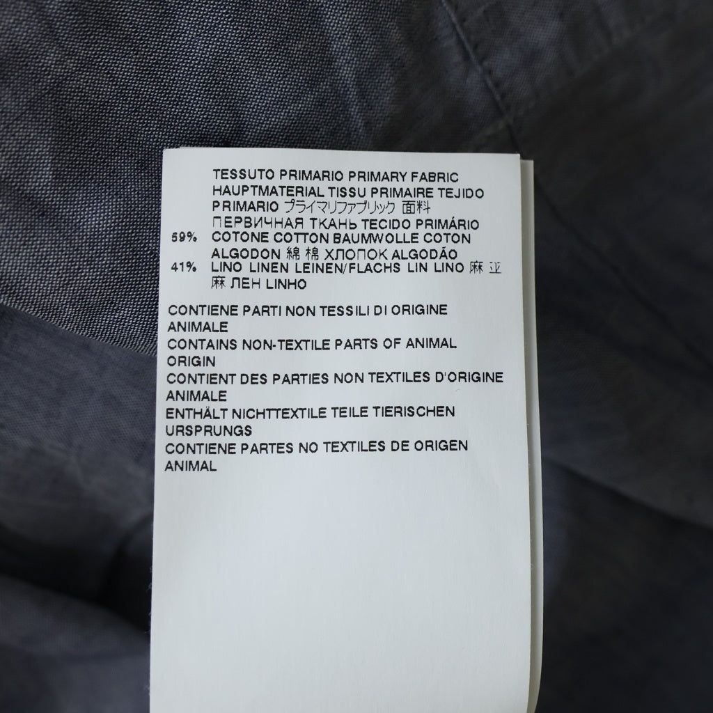 Maison Margiela(メゾンマルジェラ) オープンカラー ボウリングシャツ リネン 半袖シャツ インディゴ S50DL0507 S54670
