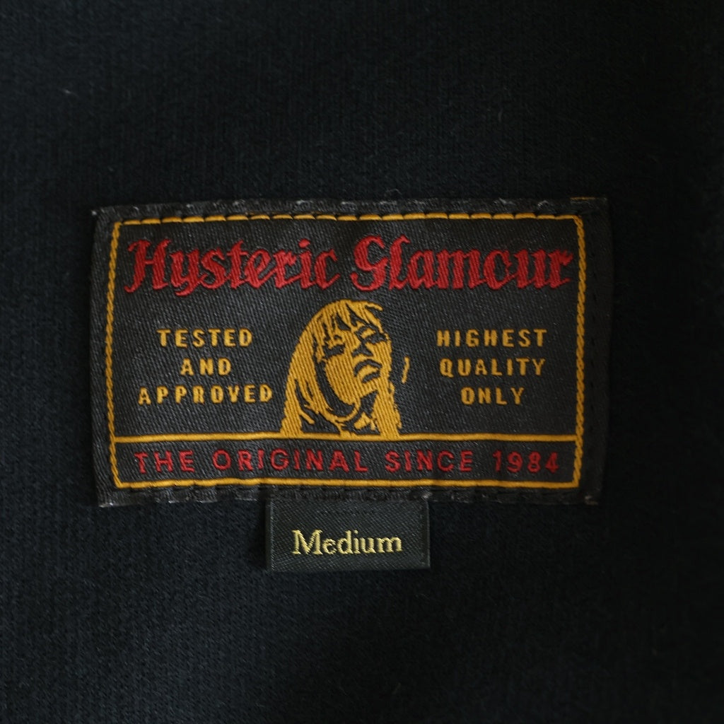 HYSTERIC GLAMOUR(ヒステリックグラマー) ×THE CRAMPS CR/BACKSTAGE PASSワッペン テーラードジャケット ブラック 02171CJ05