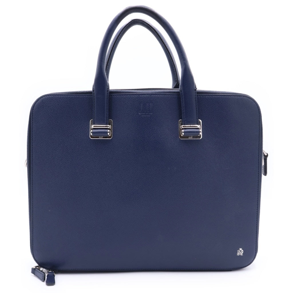 dunhill(ダンヒル) メタルロゴ入り カーフ レザー ブリーフケース ネイビー DU18F3415CA410R レディース