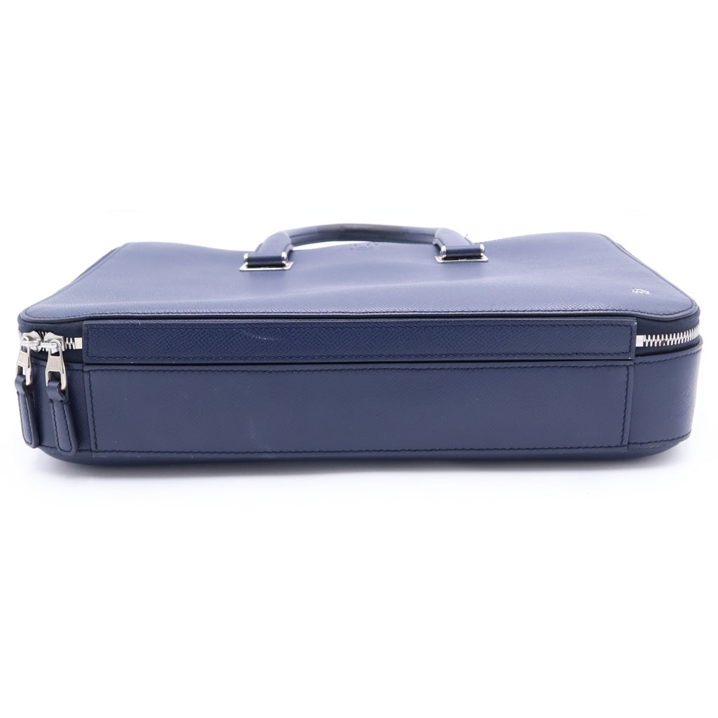 dunhill(ダンヒル) メタルロゴ入り カーフ レザー ブリーフケース ネイビー DU18F3415CA410R レディース
