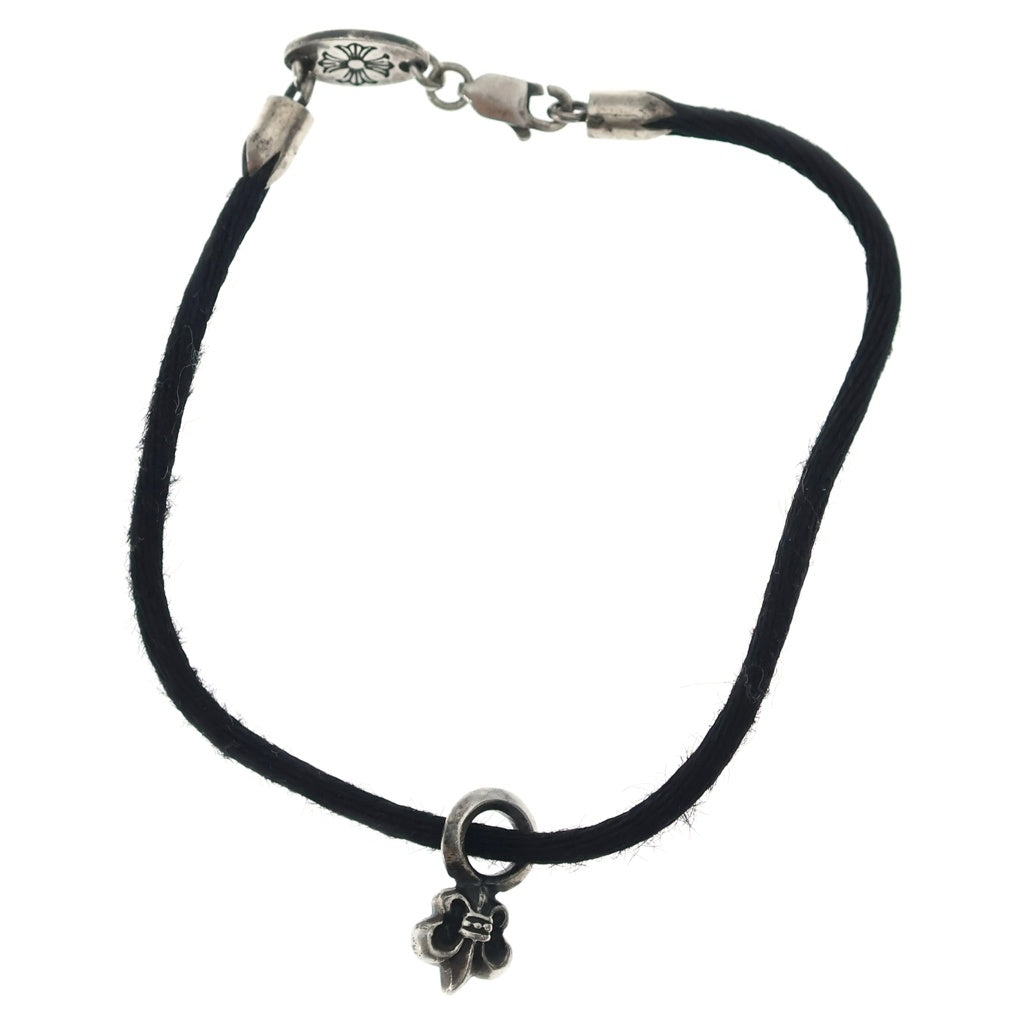 CHROME HEARTS(クロムハーツ) KZ/ケーゼット BSフレアスタック シルクブレスレット ブラック/シルバー