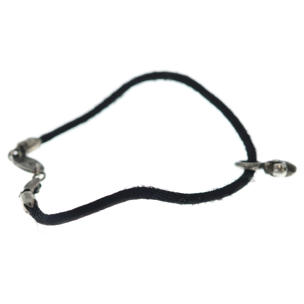 CHROME HEARTS(クロムハーツ) KZ/ケーゼット BSフレアスタック シルクブレスレット ブラック/シルバー