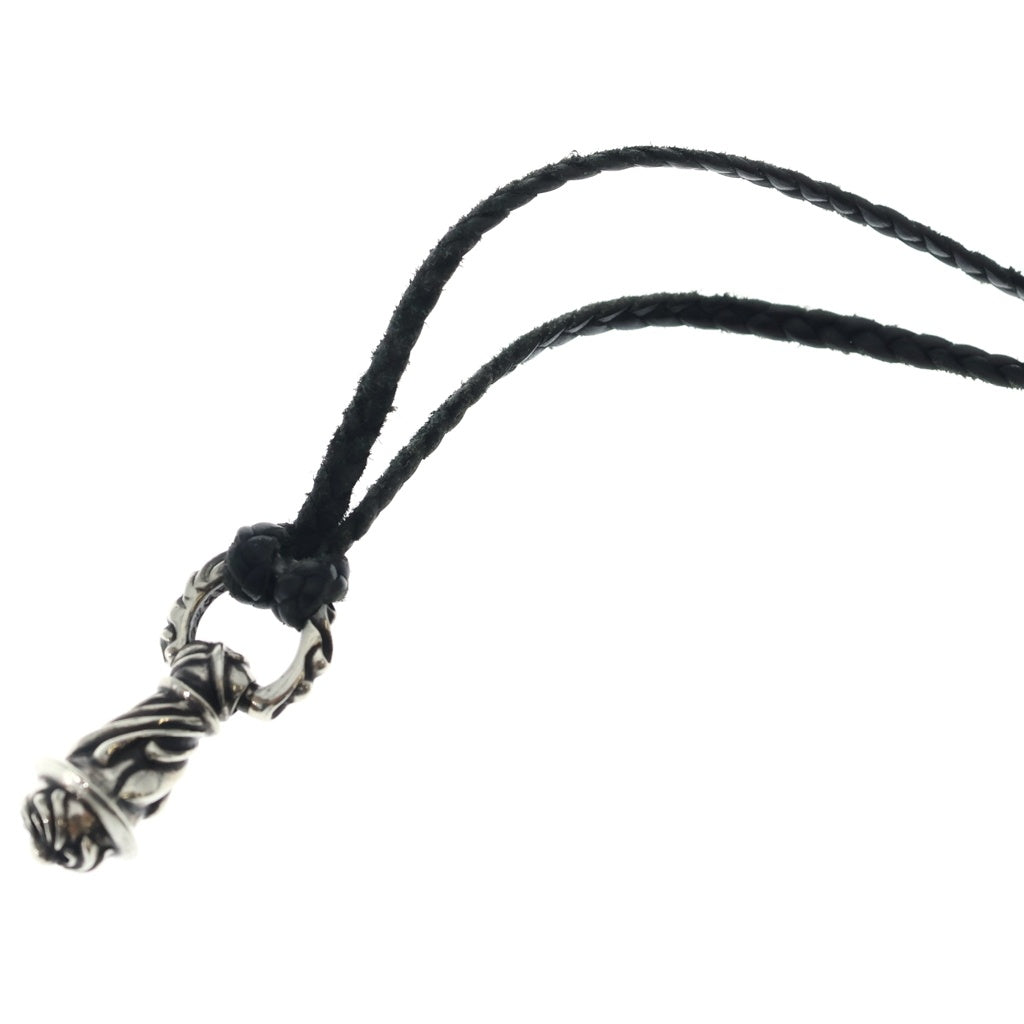 CHROME HEARTS(クロムハーツ) CAMPANA カンパナ レザーブレイド ペンダント ネックレス シルバー/ブラック