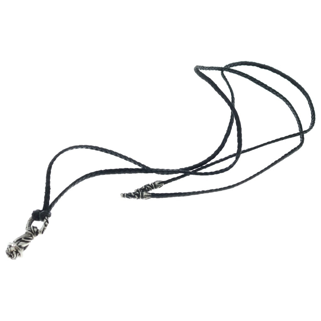 CHROME HEARTS(クロムハーツ) CAMPANA カンパナ レザーブレイド ペンダント ネックレス シルバー/ブラック