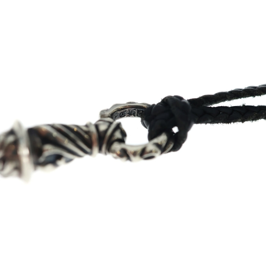 CHROME HEARTS(クロムハーツ) CAMPANA カンパナ レザーブレイド ペンダント ネックレス シルバー/ブラック
