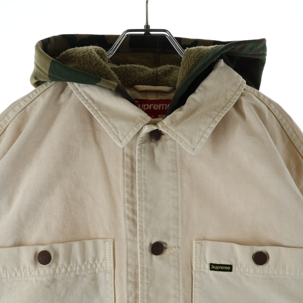 SUPREME(シュプリーム) 25SS Worn Hooded Chore Coat ウーブン フーデッド チョアコート ナチュラル