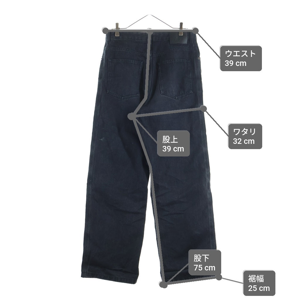 LOEWE アナグラム刺繍 デニムパンツ ブラック