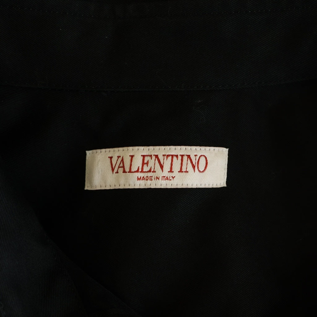 VALENTINO(ヴァレンティノ) Short-Sleeved Shirt With Maxi Logo Pat マキシロゴパット ショートスリーブシャツ 半袖シャツ ブラック 2V3AAD158YH
