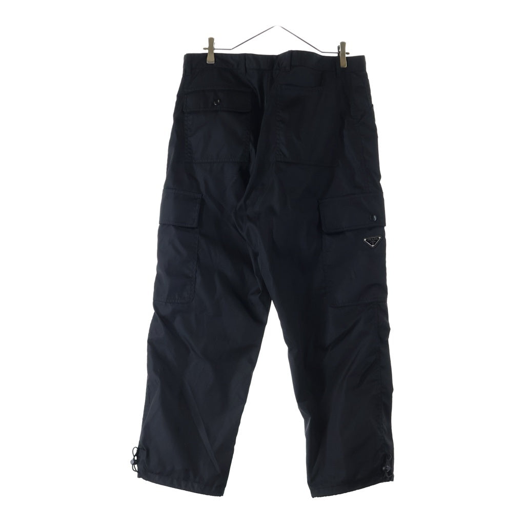 PRADA(プラダ) 24SS Re-Nylon リナイロン トライアングルロゴ カーゴパンツ ブラック SPH471 S000 1WQ8