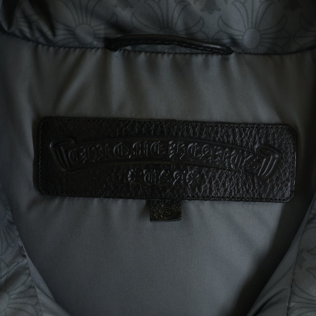 CHROME HEARTS(クロムハーツ) CH PLUS STIFF V2 CRPD DOWN JACKET CHプラス スティフV2 クロップド ダウンジャケット グレー レディース