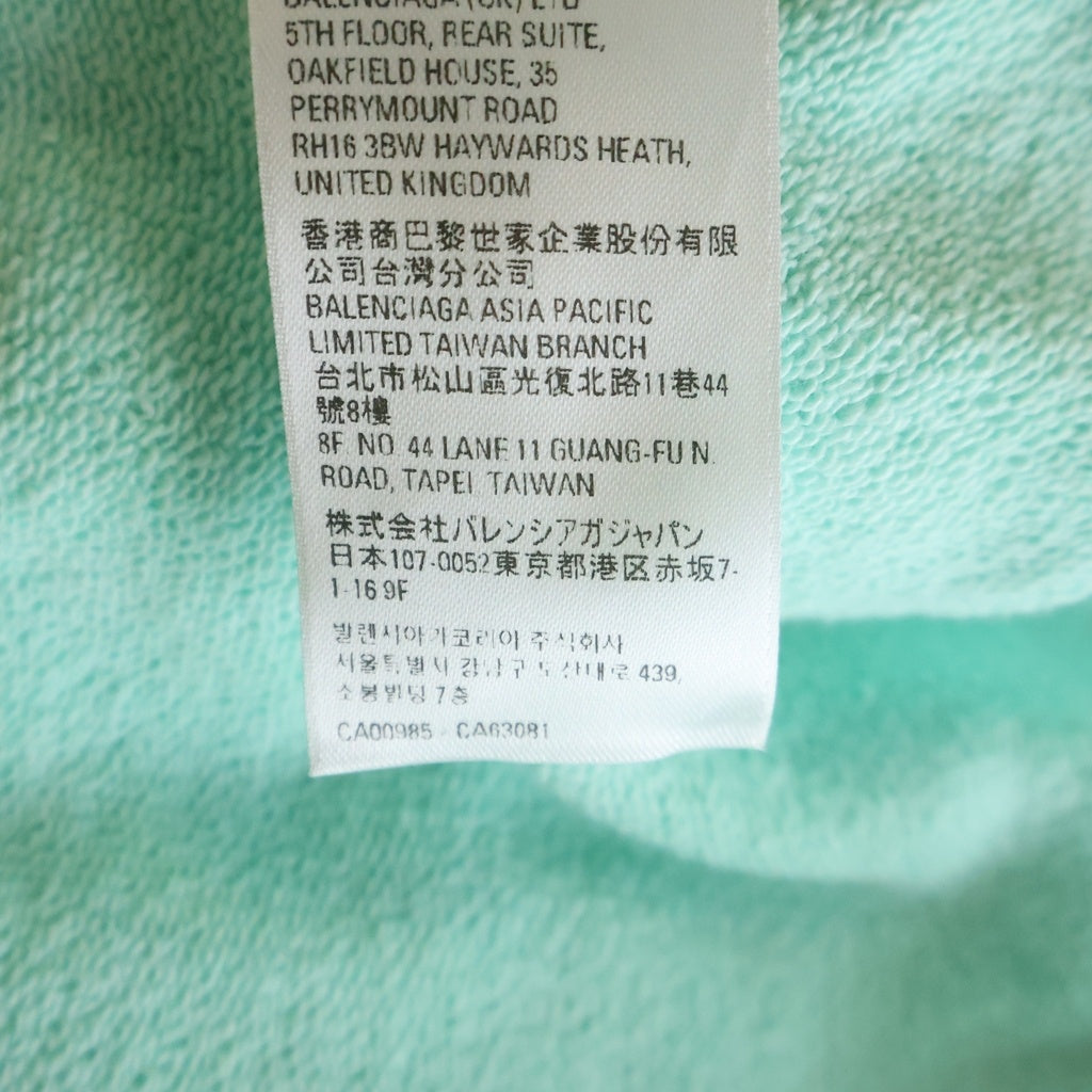 BALENCIAGA(バレンシアガ) ポリティカル キャンペーンロゴ刺繍 オーバーサイズ プルオーバーパーカー ライトグリーン 620973