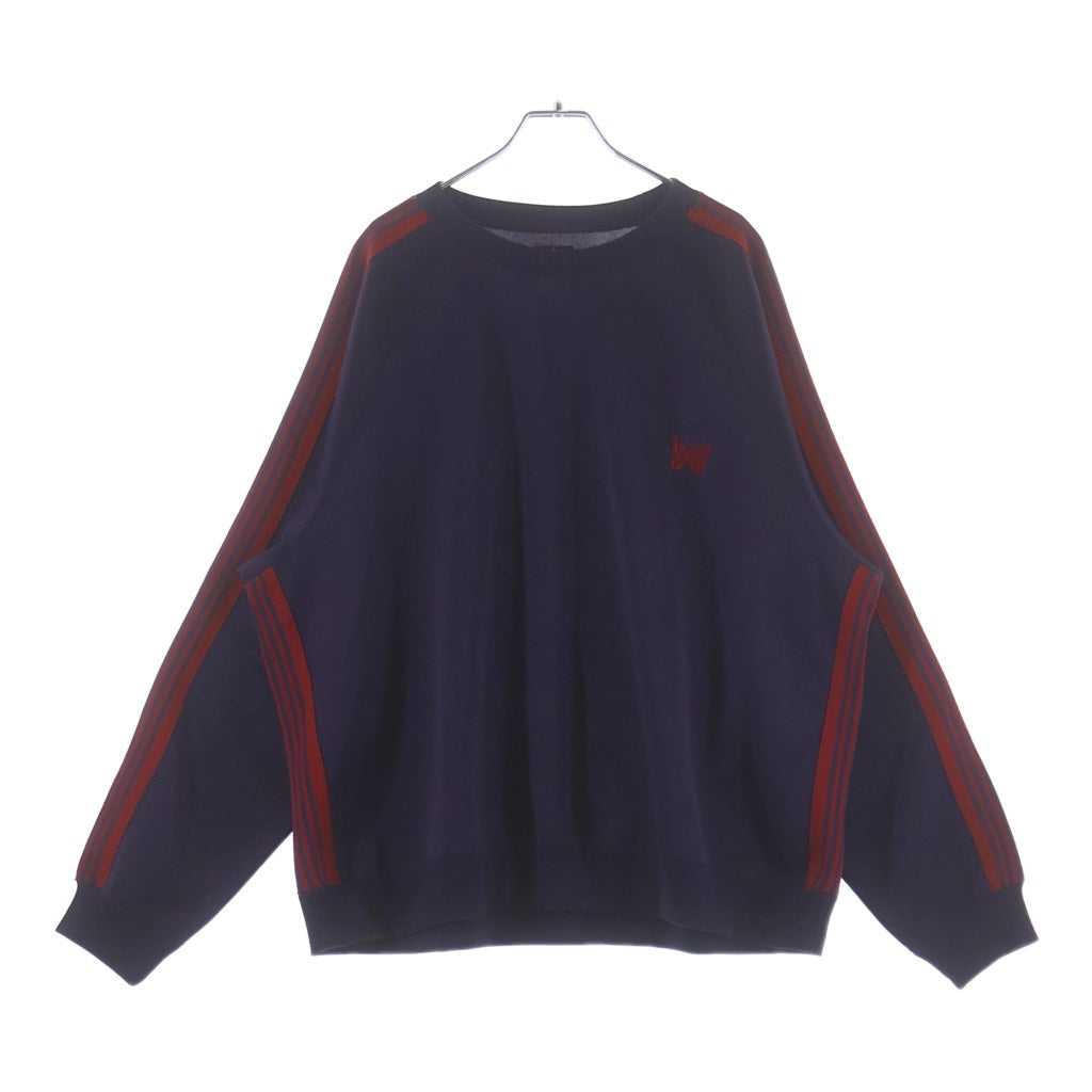 Needles(ニードルス) 22AW Track Crew Neck Shirt ポリスムース トラッククルーネックトレーナー パープル LQ228