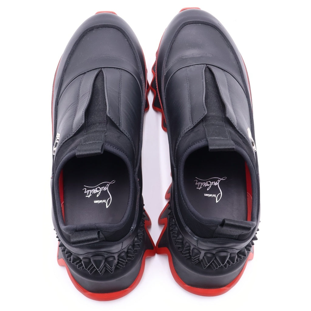 CHRISTIAN LOUBOUTIN(クリスチャンルブタン) Sharkyloub SP Spikes シャーキーロブ スパイク ローカットスニーカー ブラック/レッド