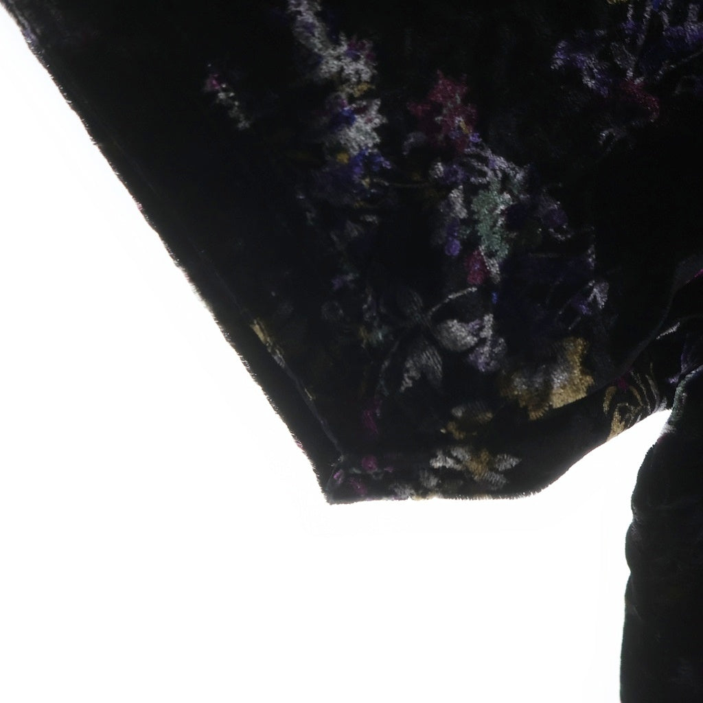 SUPREME(シュプリーム) 19AW Floral Velour Baseball Jersey フロントアーチロゴ フローラル総柄 ベロア 半袖 ゲームシャツ マルチカラー