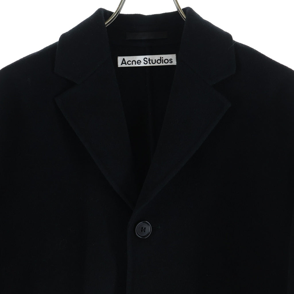 Acne Studios(アクネ ストゥディオズ) シングルブレストウールコート チェスターコート ブラック FN-MN-OUTW000910