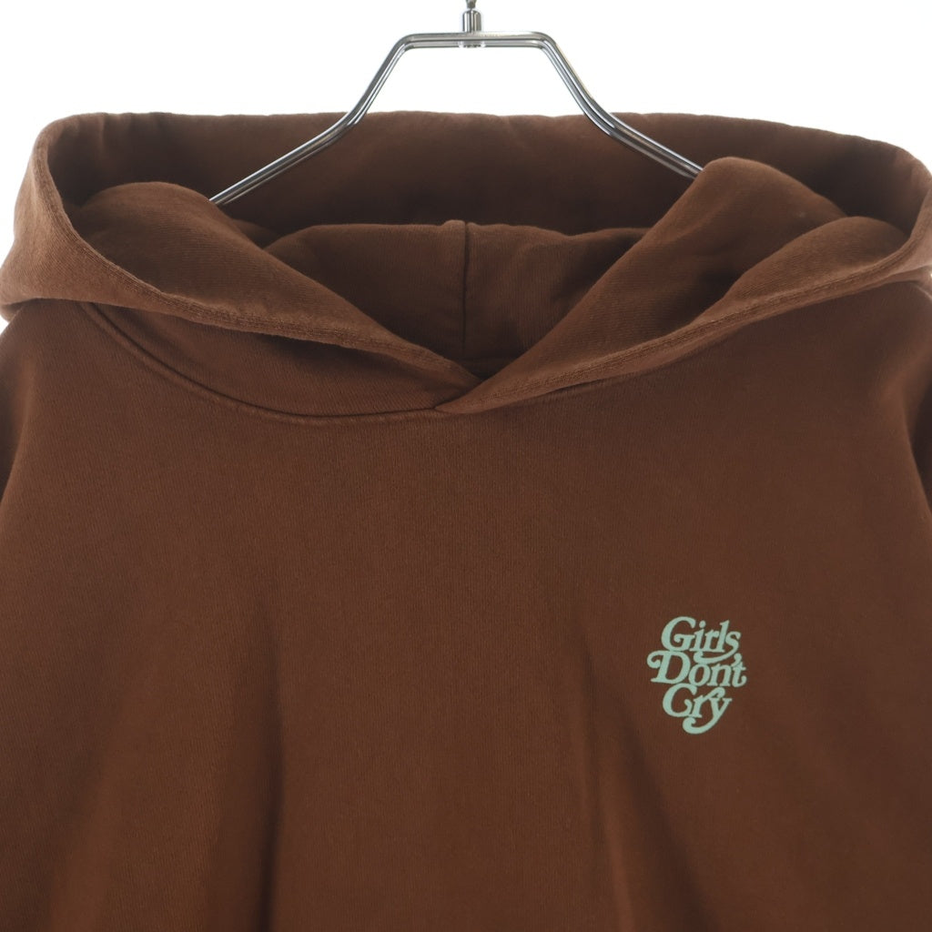 Girls Don't Cry(ガールズドントクライ) LOGO HOODIE プルオーバー パーカー ブラウン