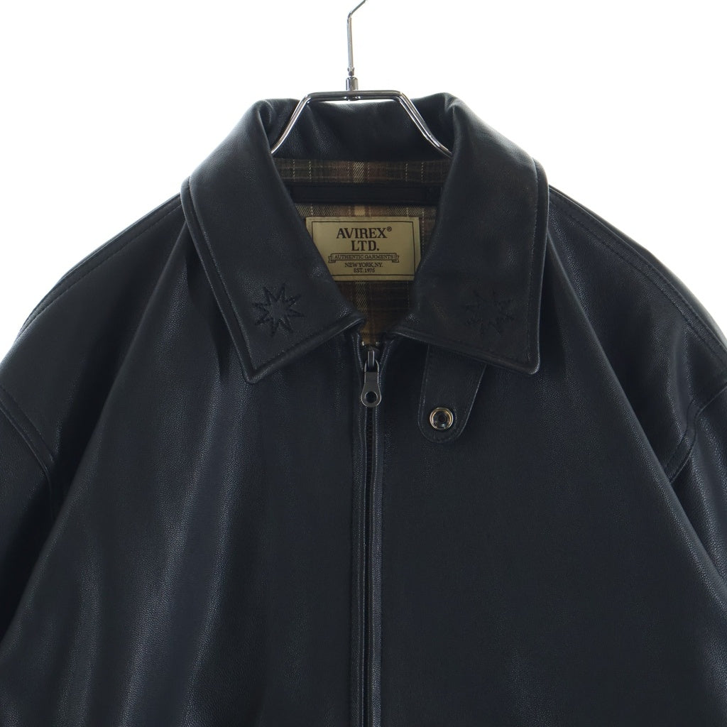 AVIREX(アヴィレックス) ×GDC Lether Swingtop ジーディーシー レザージャケット ブラック