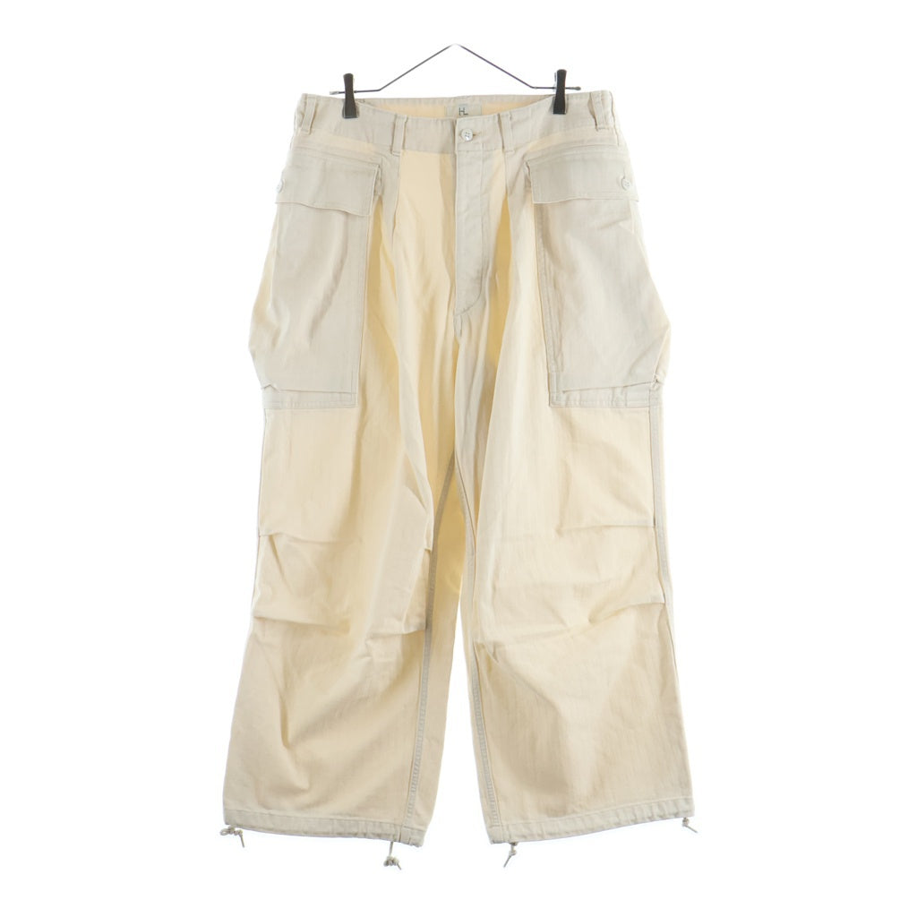 NO BRAND(ノーブランド) HERILL M43 HBT pants ヘリル コットン カーゴパンツ ホワイト 25-030-HL-8100-10