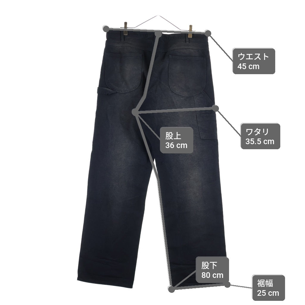 AURALEE(オーラリー) PRODUCT DYED ORGANIC COTTON DUCK ウォッシュ加工 オーガニックコットン ワイドデニムパンツ ブラック A25AP03CD