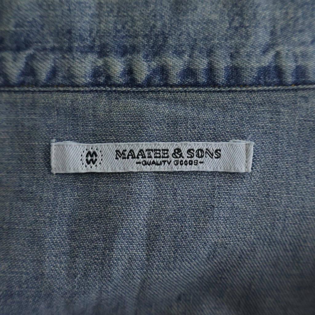 MAATEE&SONS(マーティーアンドサンズ) 24AW WESTERN デニム ウエスタン 長袖シャツ インディゴ MT4303-0607A